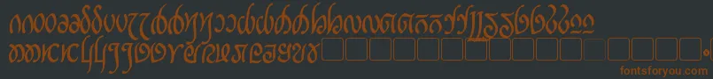 RellanicBold Font – Brown Fonts on Black Background