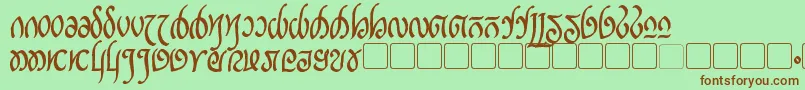 RellanicBold Font – Brown Fonts on Green Background