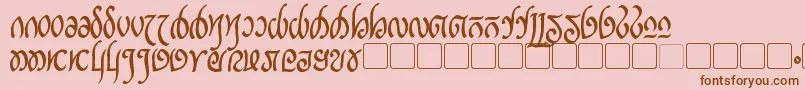 RellanicBold Font – Brown Fonts on Pink Background