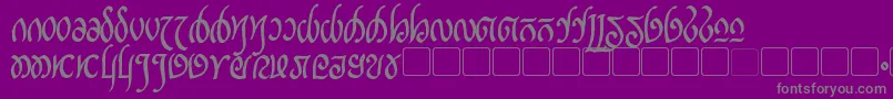 RellanicBold-Schriftart – Graue Schriften auf violettem Hintergrund