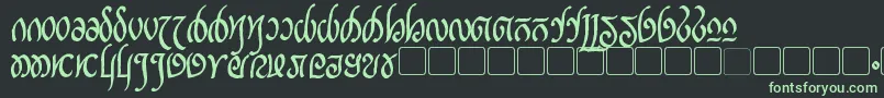 RellanicBold Font – Green Fonts on Black Background