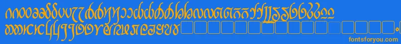 RellanicBold Font – Orange Fonts on Blue Background