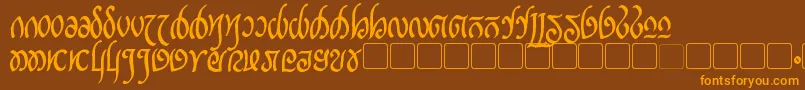 RellanicBold Font – Orange Fonts on Brown Background