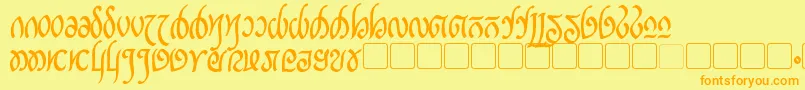 RellanicBold Font – Orange Fonts on Yellow Background