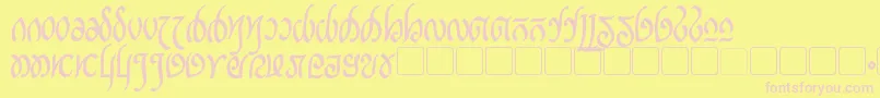 RellanicBold Font – Pink Fonts on Yellow Background