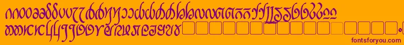 RellanicBold Font – Purple Fonts on Orange Background