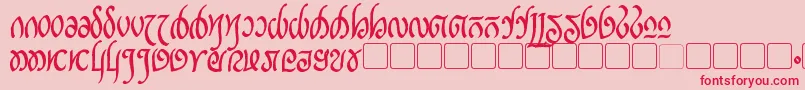 RellanicBold-Schriftart – Rote Schriften auf rosa Hintergrund