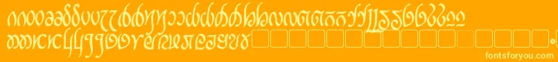 RellanicBold Font – Yellow Fonts on Orange Background