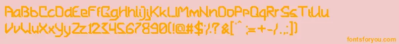 BlameMyParents. Font – Orange Fonts on Pink Background