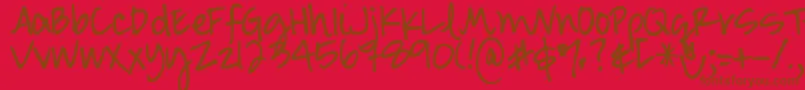 DjbSmartyPants Font – Brown Fonts on Red Background