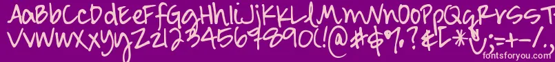 DjbSmartyPants Font – Pink Fonts on Purple Background