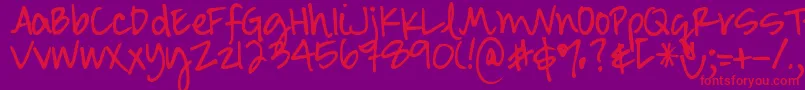 DjbSmartyPants Font – Red Fonts on Purple Background