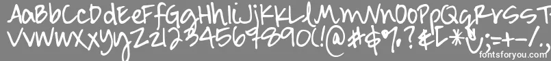 DjbSmartyPants-Schriftart – Weiße Schriften auf grauem Hintergrund
