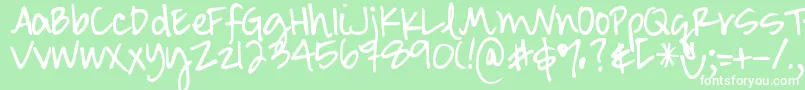 DjbSmartyPants Font – White Fonts on Green Background