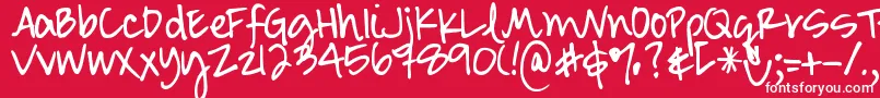 DjbSmartyPants Font – White Fonts on Red Background