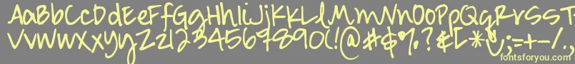 DjbSmartyPants Font – Yellow Fonts on Gray Background
