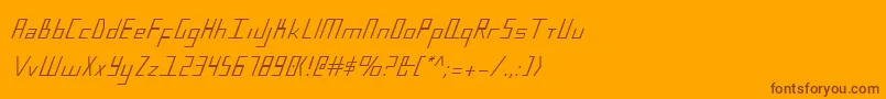 Bluejulyc Font – Brown Fonts on Orange Background