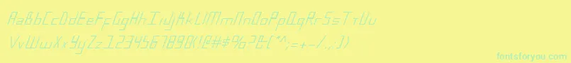 Więcej informacji o czcionce Bluejulyc Czcionka Bluejulyc – zielone czcionki na żółtym tle