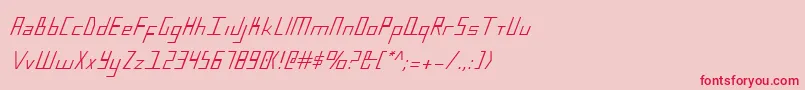 フォントBluejulyc – ピンクの背景に赤い文字