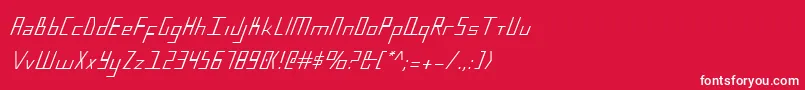 Bluejulyc Font – White Fonts on Red Background