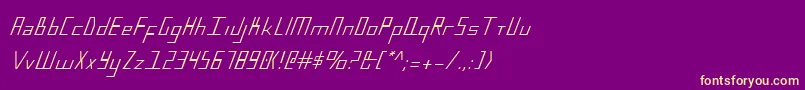 Bluejulyc Font – Yellow Fonts on Purple Background