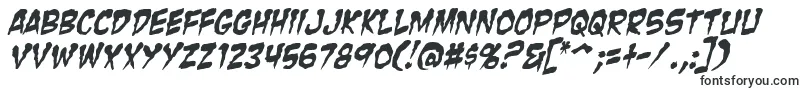 ZombieGutsItalic-Schriftart – Schriftarten, die mit Z beginnen