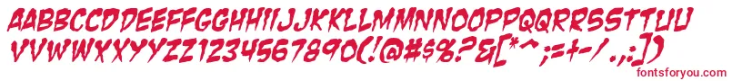 ZombieGutsItalic Font – Red Fonts