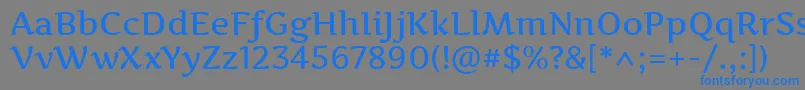 フォントArtifikaRegular – 灰色の背景に青い文字