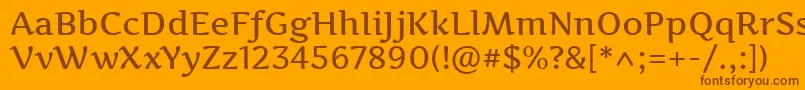 ArtifikaRegular Font – Brown Fonts on Orange Background