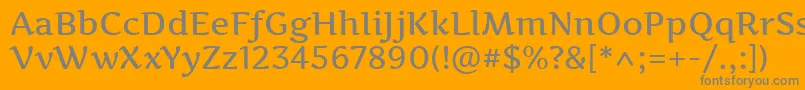 フォントArtifikaRegular – オレンジの背景に灰色の文字