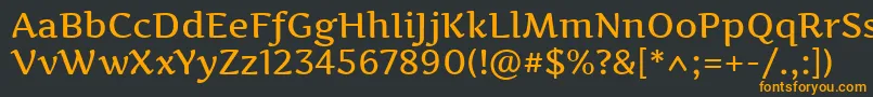 ArtifikaRegular Font – Orange Fonts on Black Background