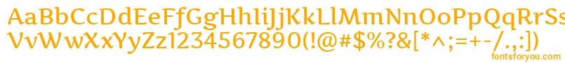 Шрифт ArtifikaRegular – оранжевые шрифты на белом фоне