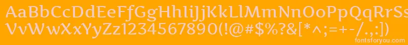 ArtifikaRegular Font – Pink Fonts on Orange Background
