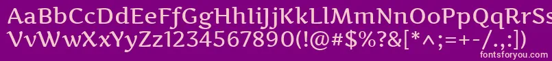 ArtifikaRegular Font – Pink Fonts on Purple Background