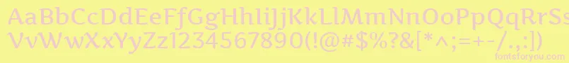 ArtifikaRegular Font – Pink Fonts on Yellow Background