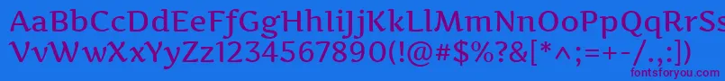 ArtifikaRegular Font – Purple Fonts on Blue Background