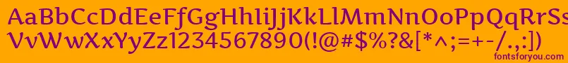 ArtifikaRegular Font – Purple Fonts on Orange Background