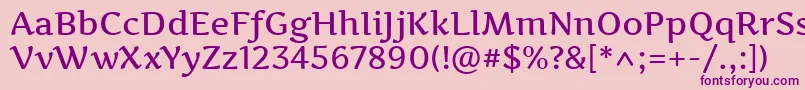 ArtifikaRegular Font – Purple Fonts on Pink Background