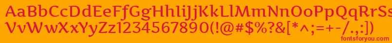 ArtifikaRegular Font – Red Fonts on Orange Background