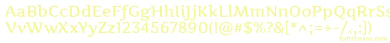 フォントArtifikaRegular – 白い背景に黄色の文字