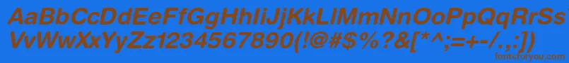 fuente HelveticaroundedltstdBdo – Fuentes Marrones Sobre Fondo Azul