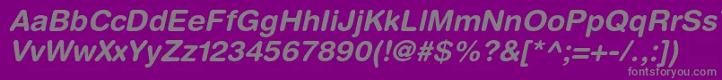 Lisätietoja HelveticaroundedltstdBdo-fontista HelveticaroundedltstdBdo-fontti – harmaat kirjasimet violetilla taustalla