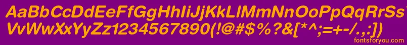 HelveticaroundedltstdBdo Font – Orange Fonts on Purple Background