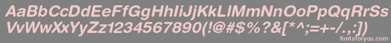 HelveticaroundedltstdBdo Font – Pink Fonts on Gray Background
