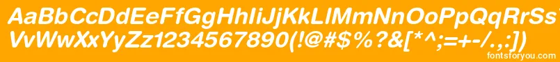 HelveticaroundedltstdBdo Font – White Fonts on Orange Background