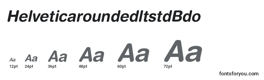 Размеры шрифта HelveticaroundedltstdBdo