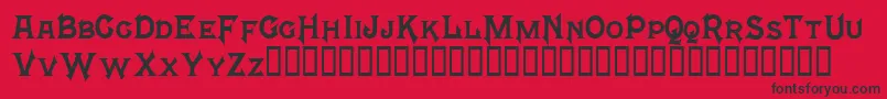 MephistoTM Font – Black Fonts on Red Background