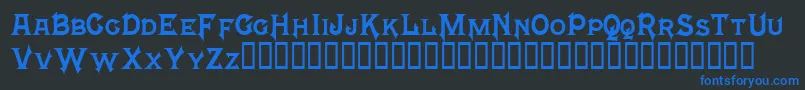 MephistoTM Font – Blue Fonts on Black Background
