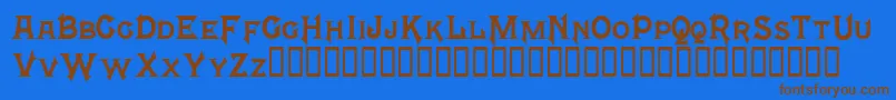 MephistoTM Font – Brown Fonts on Blue Background