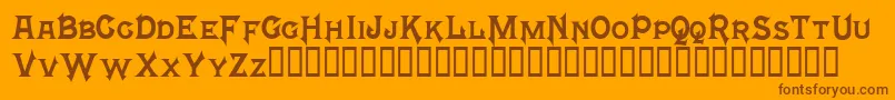 MephistoTM Font – Brown Fonts on Orange Background